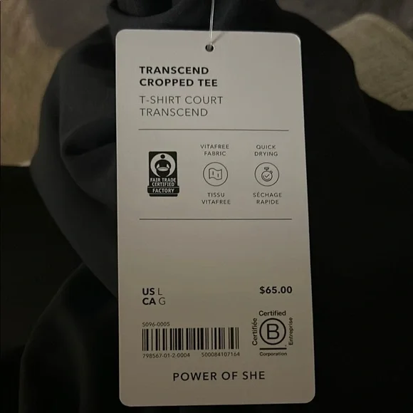 ATHLETA Transcend Cropped Tee - Large - Picture 4 of 6